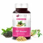 Bliss Welness DHT Blocker With Biotin, Pumpkin Seed, Green Tea Extract, Omega 3, Ginseng Extract, Vitamin C,E, B6, Helps Reduce Hair Fall, Stimulates Hair Growth Supplement For Men & Women - 60 Tablets