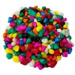 COLOUR STONE Decorative Aquarium and Vase Fillers Pebble Stones for Garden & Home Decor (Rainbow, 1 Kg)