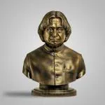 SILAII Handmade Dr. A.P.J Abdul Kalam Bust Sculpture / Home Décor / Office Décor / Table Décor - 8 Inch - Bronze (Stone Powder with Resin)