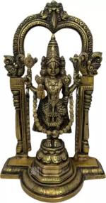 Brassaura Brass Bala Ji Antique Patina Statue Home Decor and Gift Item Decorative Showpiece - 36 cm (Brass, Multicolor)