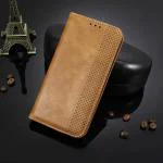 EXCLESIOR Apple iPhone 12 Mini Brown Magnetic Lock, Kickstand, Card Slot, Leather Wallet Flip Case Cover