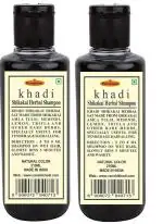 Khadi Herbal Shikakai Herbal Shampoo, Herbal shampoo, Khadi Shampoo, Damage Repair, Daily Care, Frizz Control For Men and Women 420 ml (Pack of 2)