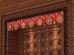 CraftVatika Velvet Toran for Door Hanging for Pooja Home Decoration (37 Inches x 5 Inches)