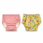 Chinmay Kids Combo of Baby Swim Diaper Waterproof Reusable Leakproof Adjustable Infant Pool Pant Boys Girls Swimsuit, Age Group - (4 months - 3 Years) | Pink Alphabet Print
