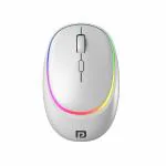 Portronics Toad IV Bluetooth Mouse with 2.4 GHz Wireless (Dual Connectivity), Rechargeable, Connect up to 3 Devices, RGB Lights, Adjustable Optical DPI, for Laptop, PC, Tablet, Smartphone (White)