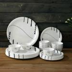 Superware Melamine 24 Pcs Dinner Set Strip & Ropes