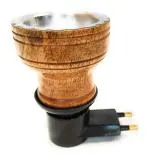 toynetics Wooden Multipurpose Direct 2 Pin Plug Electric Fragrance Incense Aroma Burner Liquid Camphor Diffuser (Round)