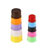 WORLD WIDE WISHES Multicolor Educational Plastic Build Up Stacking Beakers