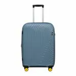EUME Wanderer Check-in Medium 65 Cm Luggage Trolley Bags for Travel |Polypropylene (PP) 8 SilentRun Wheels Suitcase ( Ice Blue)