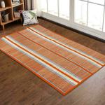 SUBHRA TEXTILE Natural Madurkathi Handweaving Orange Chatai Mats / Yoga Mat/ Prayer Mat/ Floor Mat for Home, Office, Boutiques, Shops |Sleeping Mat for Floor, 6 X 3 Feet