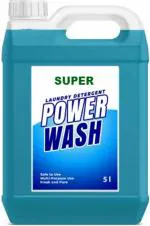 Super Power Wash Liquid Detergent 5L|Laundry Wash for Professional Fabric Care|Best For Machine