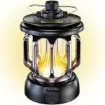LOYZO Retro Camping Lantern, Rechargeable LED Vintage Camping Lamp, Waterproof Battery Powered Camping Lighting, Portable Dimmable Outdoor Hanging Tent Lamp