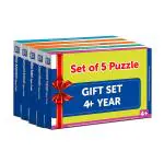 Mini Leaves Multicolor Wood Wooden Puzzles 48 months (Pack of 5)