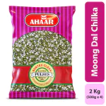 Ahaar 2Kg Moong Dal Chilka Split (500gm X 4 Pack)