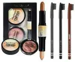 Lenon Beauty Kiss Professional Face 3in1 Contour Kit 23001 Concealer With Eyebrow Pencil Black,Brown & Grey (4 Items in the set)