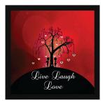 ArtX Multicolor Live Laugh Love Romantic Gift Wall Art Painting 13 X 13 Inch