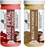 Park Daniel Pure And Natural Rose Petal Powder And Mulethi Powder, 100 G Each (Combo Of 2) |Hair Care|Dandruff Control hair Powder|Healthy Strong Hair Mask
