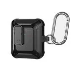Antonia Black Polycarbonate Cover Case For AirPods Gen 1 & 2
