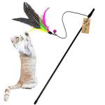 Western Era 48 Cm Cat Feather Toy Teaser Stick For Play And Training For Cat Kitten Puppy