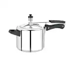 Globe Stainless Steel Brio 5 Litre Induction Compatible Inner Lid Pressure Cooker