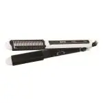 VITEK VT-1315 BW-I Ceramic Hair Straightener & Curling Tongs Max 230 c With Power Indicator (White/Black)