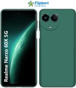 Fashionury Back Cover for Realme Narzo 60x 5G (Green, Pack of: 1)