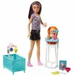 Barbie Skipper Babysitter Doll Stroller Set for Kids 3Y+