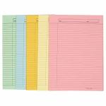 ECLET Multicolor A4 Ruled and Both Side Coloured Project Sheet (Pack of 100)
