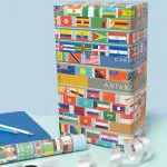 eVincE All Country Flags Gift Wrapping Papers Roll | Pack of 10 Sheets | 70 x 50 cms Large Wraps