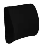 PUM PUM Orthopedic Lumbar Support Memory Foam Cushion - Designed for Back Pain Relief- Ideal Back Pillow for Computer/Office Chair ,Black, 13x13x4 Inch