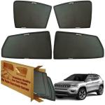 WolkomHome Car Window Sun Shade Protector Curtains Set of 4 pc for Jeep Compass