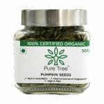 Pure Tree Certified Organic Pumpkin Seeds | 300 g | Kaddu ke Beej | Organic Seeds for Eating | Raw Pumpkin Seeds