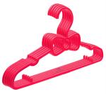 Kuber Industries Pink Plastic Clothes Hangers (Pack Of 5)