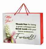 PPJ FAREWELL/RETIREMENT/MISS YOU/GOOD BYE/THANK YOU/GOOD LUCK/BEST WISHES FOR FUTURE (30 Pcs.) PAPER CARRY BAG, 16 Inch X 12 Inch X 4 Inch/GIFT BAGS/GIFT COVERS (LARGE) (Pack of 30)