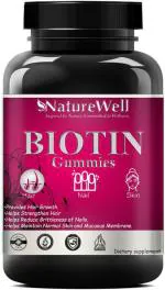 Naturewell Hair Skin And Nail - Biotin, Folic Acid Vitamins For Adults, 30 Gummies