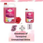 VARUNDA 5 Litre Rose Dish Cleaning Gel & 1 Litre Rose Pink Dish Cleaning Gel Ultra-Efficient Grease Remover with Fresh Rose Fragrance Soap Liquid Dish Cleaning Gel Rose Rose Pink Dish Cleaner (PACK OF 1)