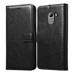 Casotec Premium Leather Kickstand Wallet Flip Case Cover with Magnetic Closure for Lenovo K4 Note - Black
