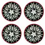 PRIGAN Maruti EECO Black Silver Red Wheel Cover 13