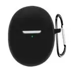 Inclu Silicone Front And Back Case With Keychain For Noise Buds VS104 (Black)