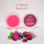 BEYSIK Lip it up Beetroot Lip Balm Enriched with Vitamin-E ,Kokum &Cocoa Butter, Organic bee wax, Carrot & Grape seed oil, Almond oil for soft and shiny lips|100% Organic|10GM BEETROOT (Pack of: 1, 10 g)