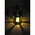 PALMY Metal Antique Finish Moroccan Lantern Candle Holder Set of 1