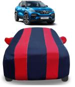 Auto Hub Car Cover Compatible with Renault Kiger with Mirror Pockets, Triple Stitched, Navy, Red, Water Resistant Car Body Cover