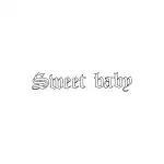 SIMPLY INKED Sweet Baby Temporary Tattoo, Letter Tattoo for all (Sweet baby tattoo)