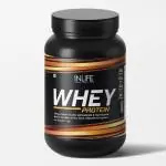 Inlife Whey Protein Powder With Isolate Concentrate Hydrolysate 1 kg (Chocolate Flavour)