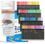 Corslet Premium Colour Pencils Set of 120 & A5 Sketch Book 50 Sheets Pencil Colours Artists Soft Core Vibrant Color Pencil Set for Drawing Sketching Shading Coloring Pencils for Adult Beginners Kids