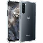 COVERBLACK Rubber Back Cover for OnePlus B08695ZSP6 / 1+ Nord - Transparent