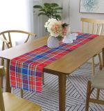 Lushomes table runner, Red Checks Crochet, table runner for 6 seater dining table, for Living Room, for Center Table for Coffee Table, Cotton, dining decor items (Single Layer, 13 x 72 inches)