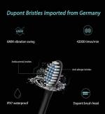 Ionic Electric Toothbrush for Adults with 2 Brush Heads & 4 Cleaning Modes| Rechargeable Electric Toothbrush