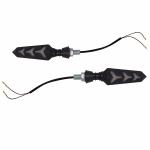 A4s Automotive and Accessories Bike Multicolor Motorcycle Indicators Turn Signal Lights Turning with Police Light with Handle Bar LED Blinker Set of 2