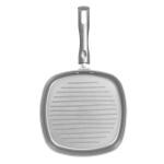 Orange Black Square Aluminium Die-cast Non-Stick Grill Pan 22 cm